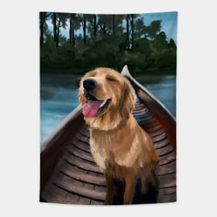 Golden Retriever Livin' the Life` Tapestry