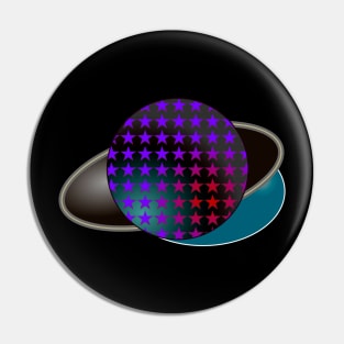 Sphere with Stars Pin