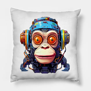 Cartoon monkey robot. T-Shirt, Sticker. Pillow