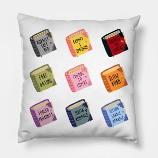 Bookish romance tropes Pillow