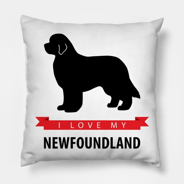 I Love My Newfoundland Pillow by millersye