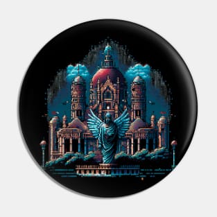 Sacre Coeur Pixel Art Pin