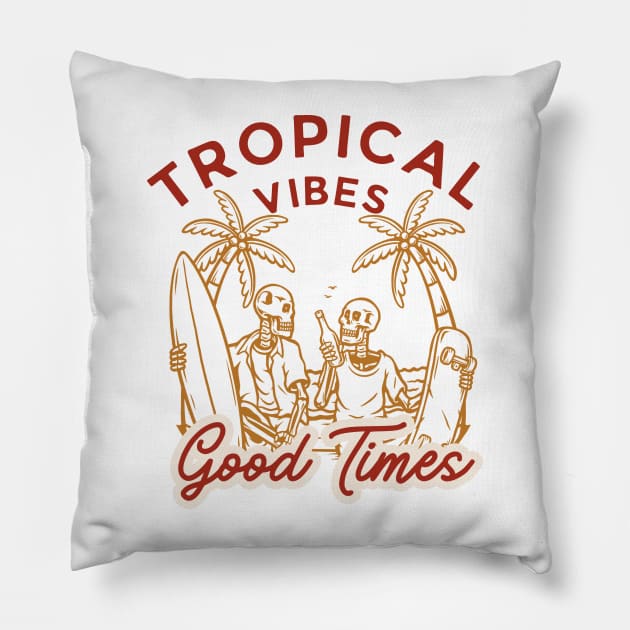 TROPICAL VIBES Pillow by tzolotov