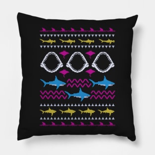 Ugly Shark Week Sweater Pillow