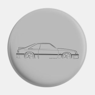 Ford Mustang GT (fox body) - profile stencil, black Pin