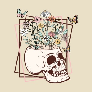 Floral Skull T-Shirt