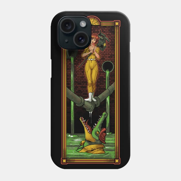 The Haunted Sewer: Reporter Girl Phone Case by Ninjaink