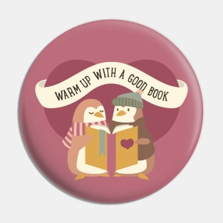 Book Lover - Warm Up With A Good Book Pin