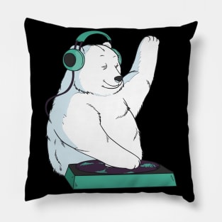 DJ Polar Bear Pillow