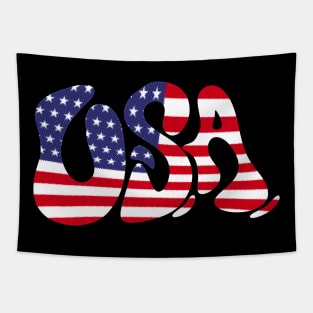 USA flag hype design Tapestry