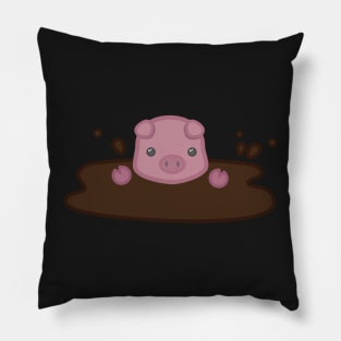 Pleasantly Plump Piggy in Mud Pillow