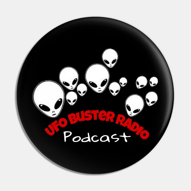 UFO Buster Radio Alien Heads Pin by UFOBusterRadio42