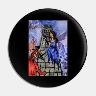 Fairy Tarot Tower Pin