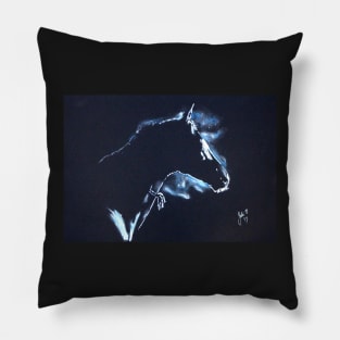 Morning Glow - Horse Silhouette Pillow