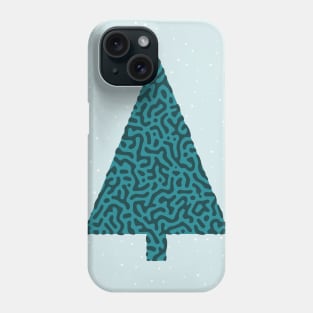 Turing Pattern Christmas Tree (Green) Phone Case