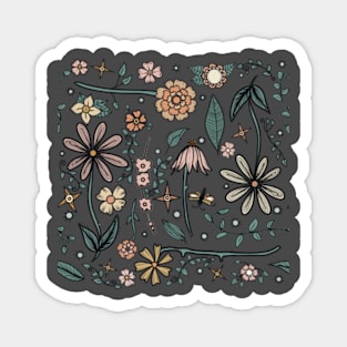 In the Garden Floral Pattern Magnet