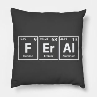 Feral (F-Er-Al) Periodic Elements Spelling Pillow