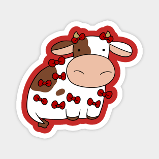 Cow Covered in Bows Magnet