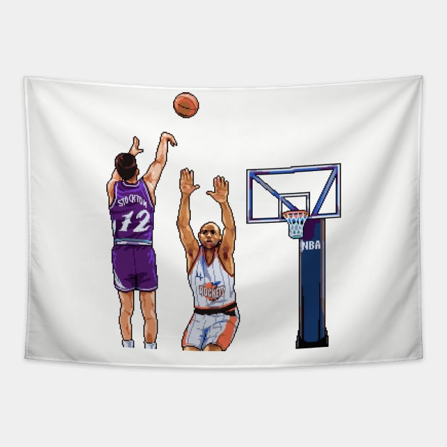 John Stockton "The Shot" Tapestry by hansenjames