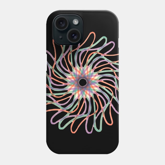 Spirograph Pinwheel Pattern Phone Case by Travelling_Alle