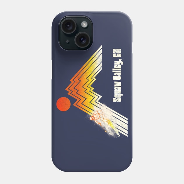 Squaw Valley Tahoe California 70s/80s Retro Souvenir Style Skiing Phone Case by darklordpug