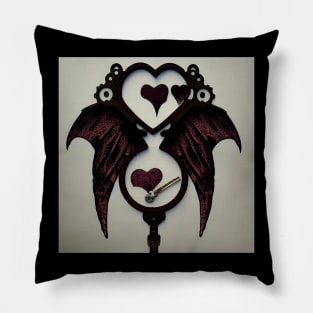 Broken heart w/bat wings Pillow