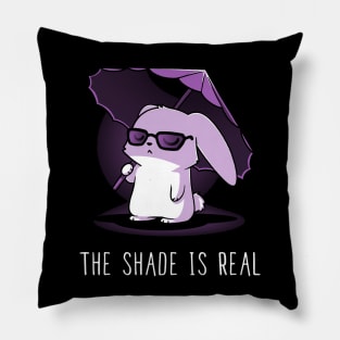 The Shade Is Real - Cool Cat With Glares And Umbrella Pillow