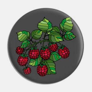 a branch of raspberry red berries Pin