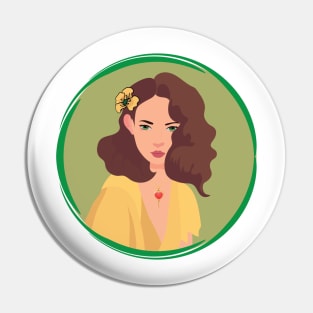 Yellow Woman Pin