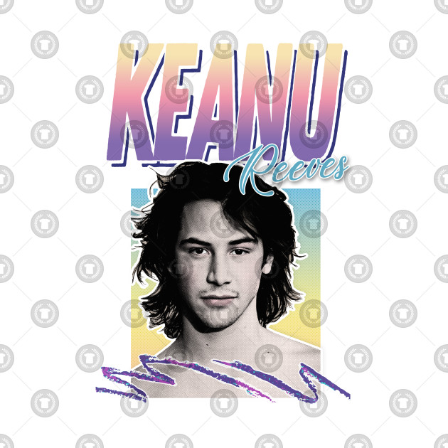 Keanu Reeves 90s Styled Aesthetic Design - Keanu Reeves - Pillow