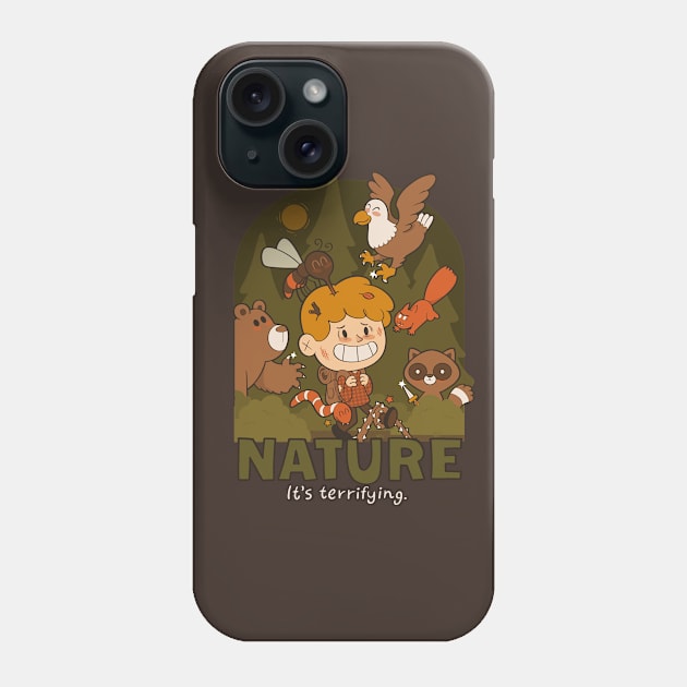 Nature - it's terrifying Phone Case by Queenmob