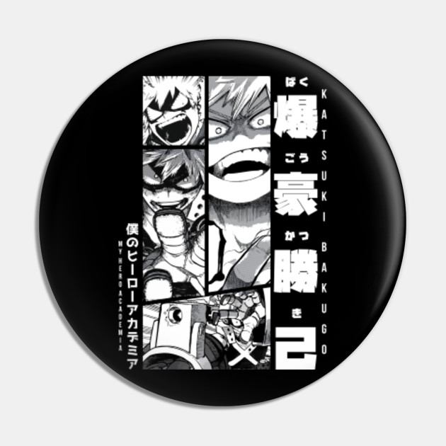Bakugo My Hero Academia Manga Panel Design Bakugo Pin Teepublic Check out our manga panel selection for the very best in unique or custom, handmade pieces from our prints shops. bakugo my hero academia manga panel design