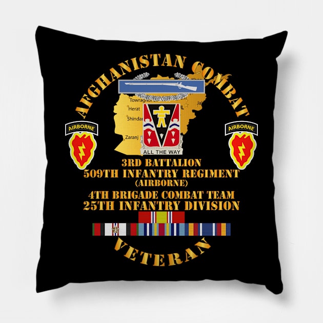 Afghanistan - Vet - 3rd Bn 509th IN - 4th BCT 25th ID w AFGHAN SVC Pillow by twix123844