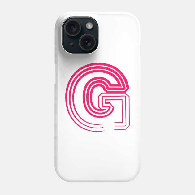 Future Typo 2 - 3D Letter G Phone Case by Jan Tomas