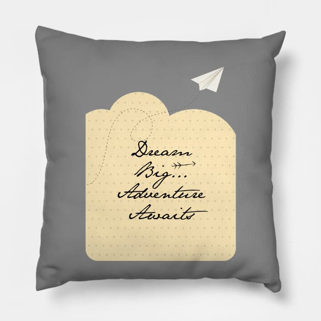 Adventure Awaits Pillow by ilaamen