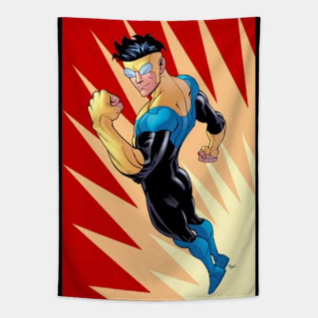 invincible poster Tapestry by super villain