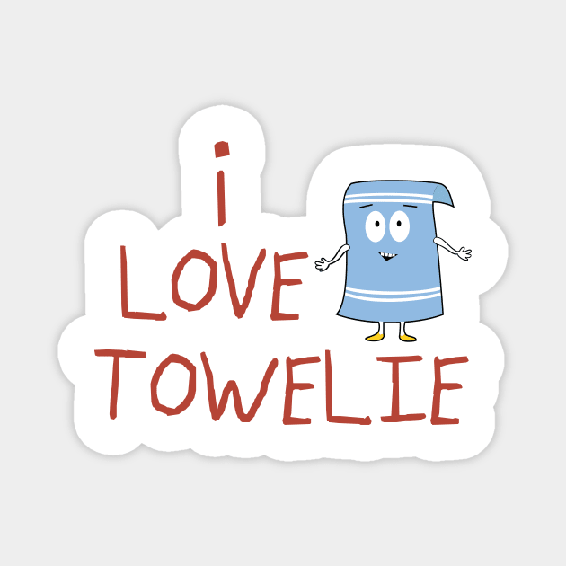 i love towelie Magnet by Dotty42