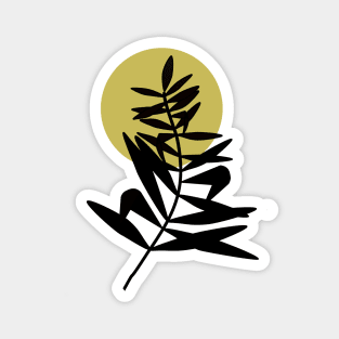 Palm Leaf and Yellow Sun Magnet