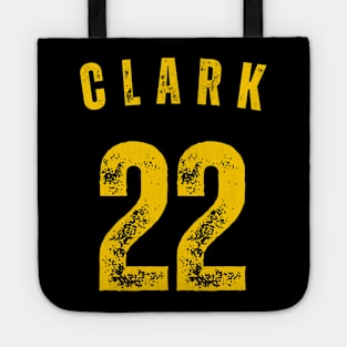 Clark Yellow Distressed Jersey Number 22 Tote