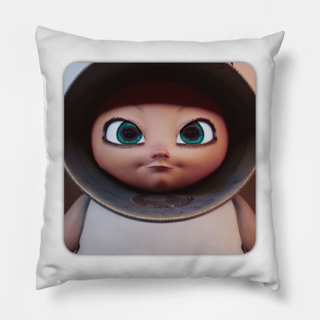 Extra-Terrestrial Cute Pillow by TeeJaiStudio