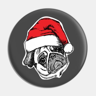 Pugly Ugly Christmas Bah Hum Pug Pin