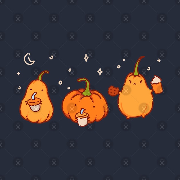 Pumpkins with pumpkin latte by Tinyarts