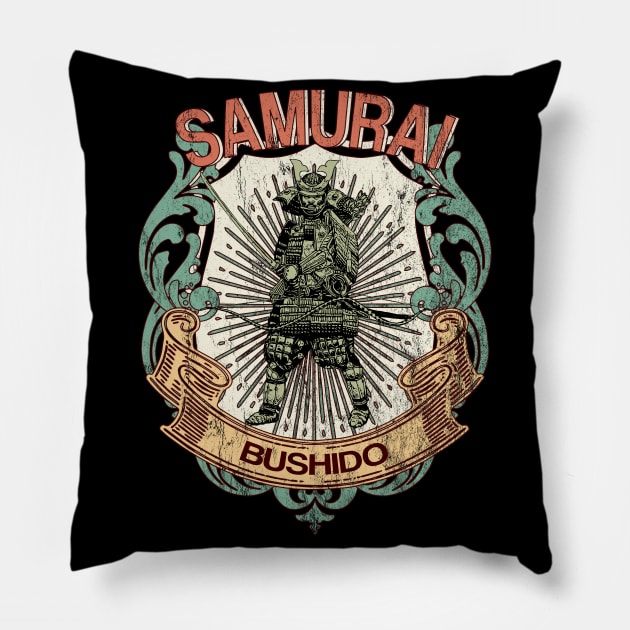 Warrior Japanese Vintage Samurai Bushido Streetwear Urban 597 Pillow by dvongart