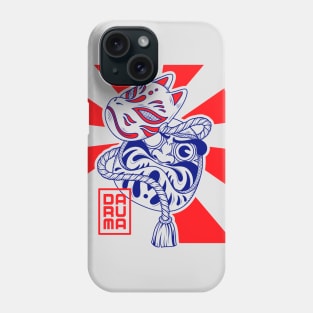 Daruma Kitsune Mask Phone Case