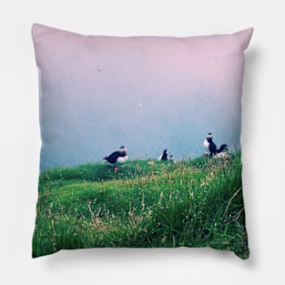 Puffins of Mykines Pillow