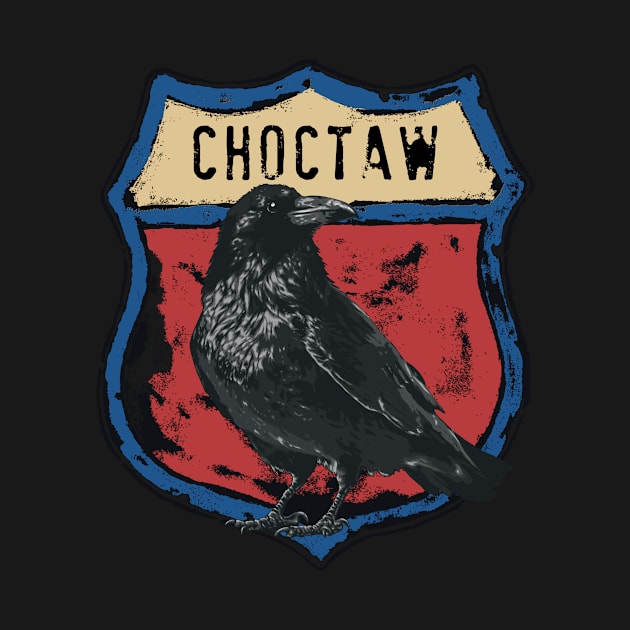 Choctaw  American Indian Tribe Raven Interstate Badge by The Dirty Gringo