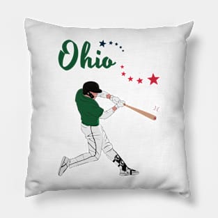 Ohio USA Baseball Pillow