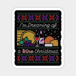 Wine Christmas Sweater Magnet