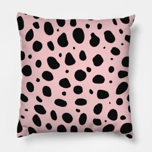 Pink and Black Cheetah Print Animal Print Pillow