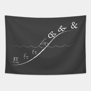 Ascent of Ampersand - Dark Background Tapestry